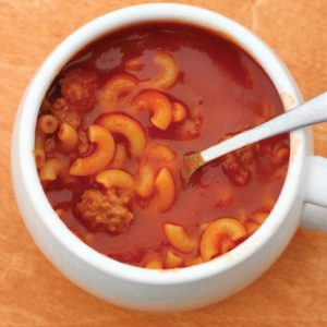 Tomato and Macaroni Soup is inexpensive to make and perfect for a cold Winter night!