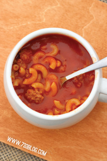 Tomato and Macaroni Soup is inexpensive to make and perfect for a cold Winter night!