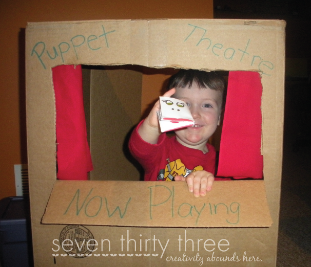 Cardboard Box Puppet Theater