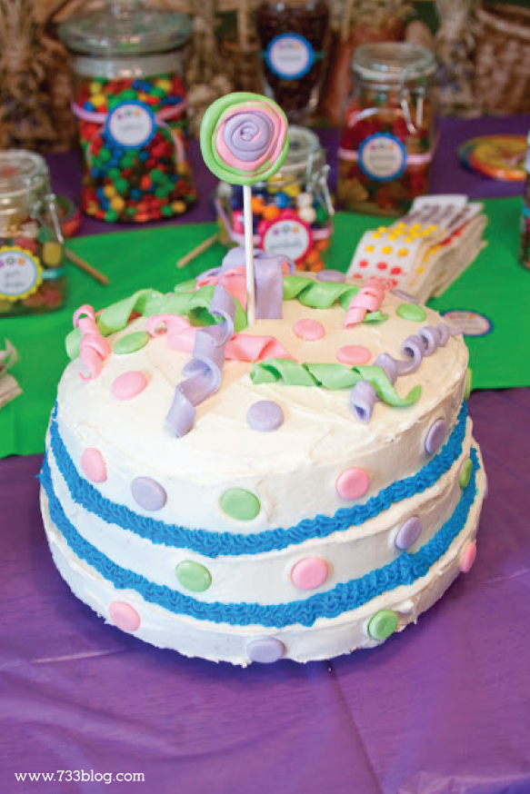 Birthday cake with DIY Marshmallow Fondant