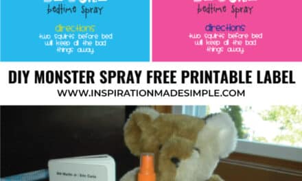 DIY Monster Spray with Free Printable Label