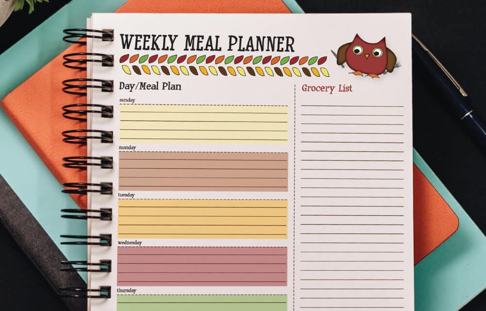 Owl Weekly Meal Planner