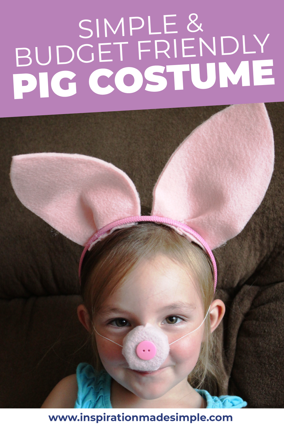 Simple and budget friendly Pig Costume Tutorial