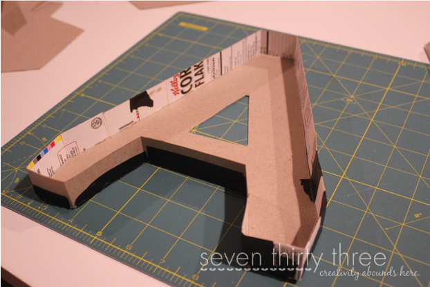 How to Make 3D Letters from Cardboard letter W , 3D letter DIY