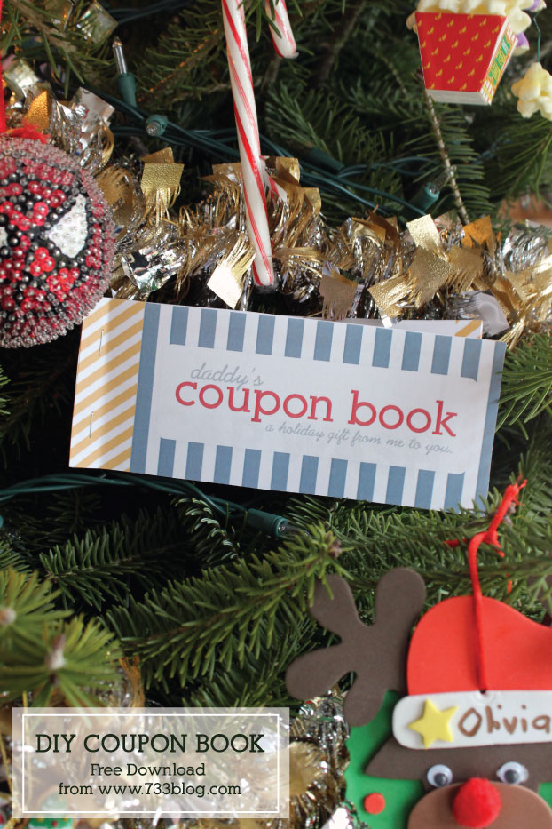 Printable Holiday Coupon Book Gift Idea for Dad