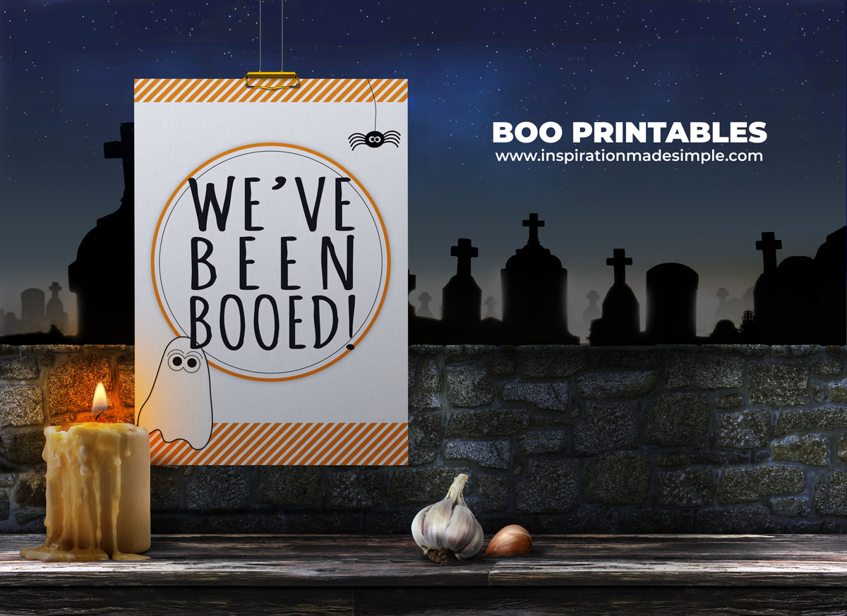 Free Halloween We've Been Booed Printables