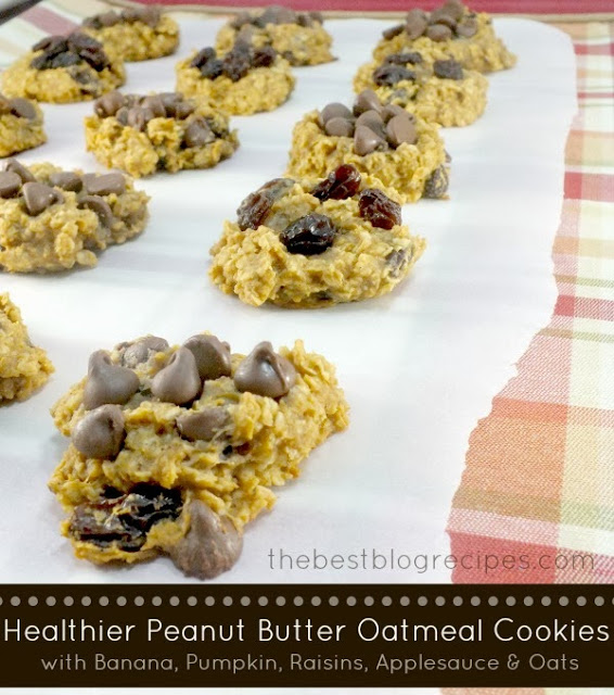 Healthier Peanut Butter Oatmeal Cookies