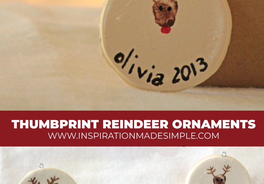 Thumbprint Reindeer Note Cards, Gift Tags & Ornaments