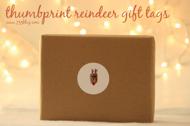 Thumbprint Reindeer Gift Tags