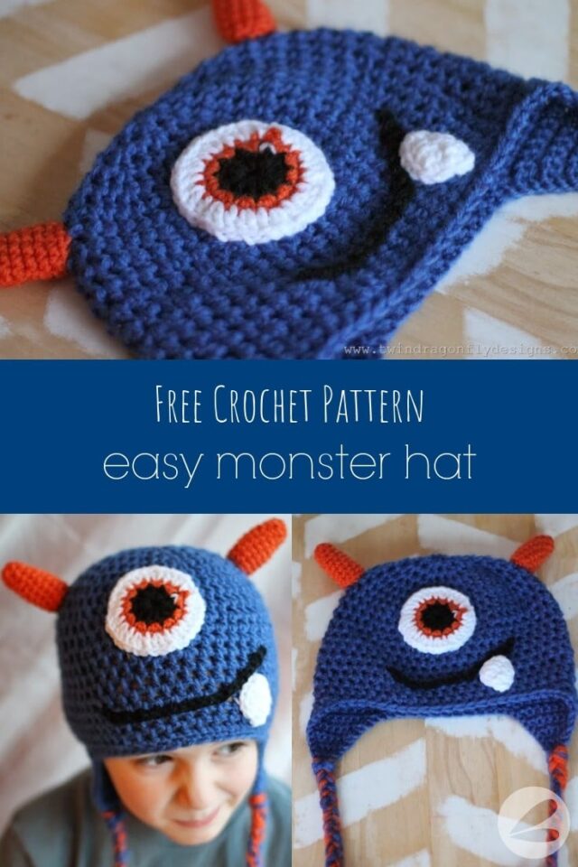 Monster Hat Crochet Pattern