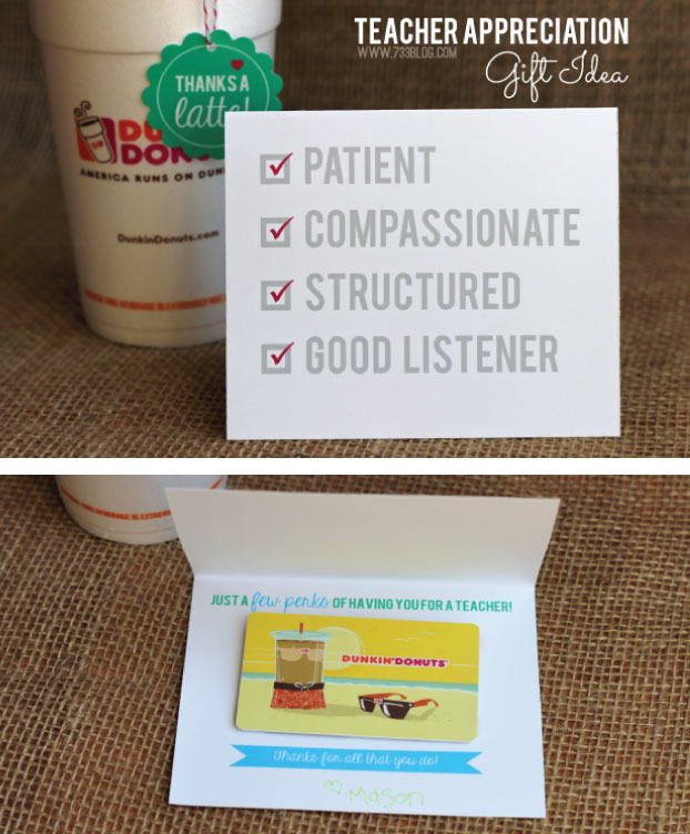 Teacher Appreciation Card for Coffee Lovers - Free Printable