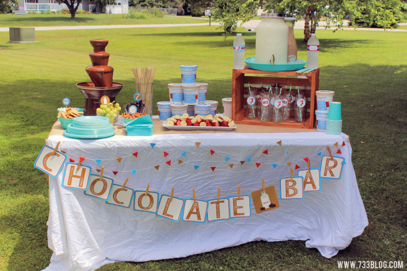 Milk and Chocolate Party Dessert Table