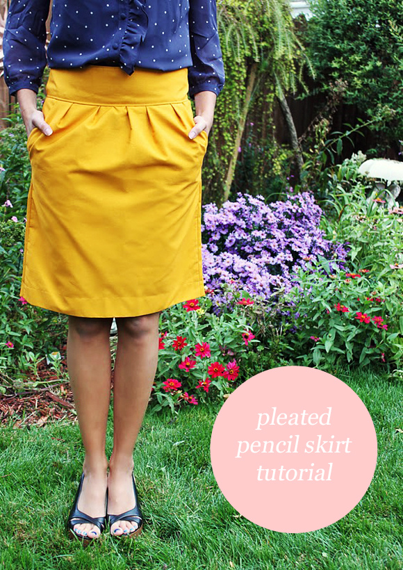 Pleated Pencil Skirt Tutorial