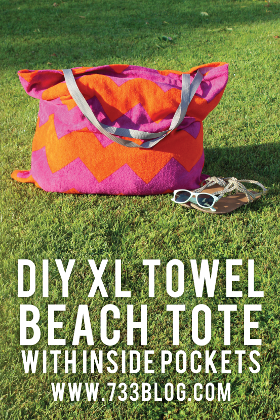 X-Large Towel Beach Bag with Pockets Tutorial