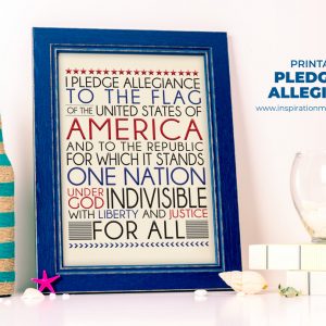 Printable Pledge of Allegiance Frameable Home Decor