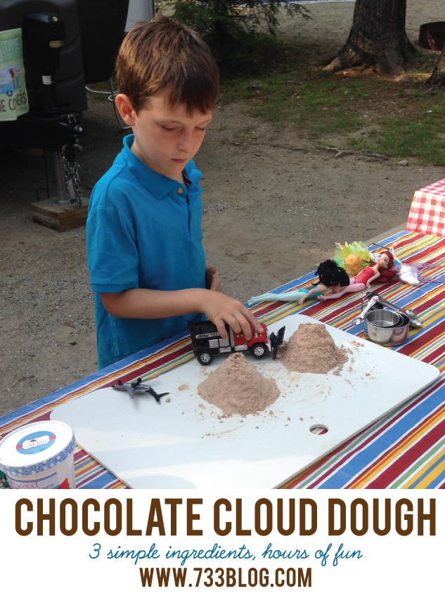 Chocolate Cloud Dough - Made with three simple household ingredients!