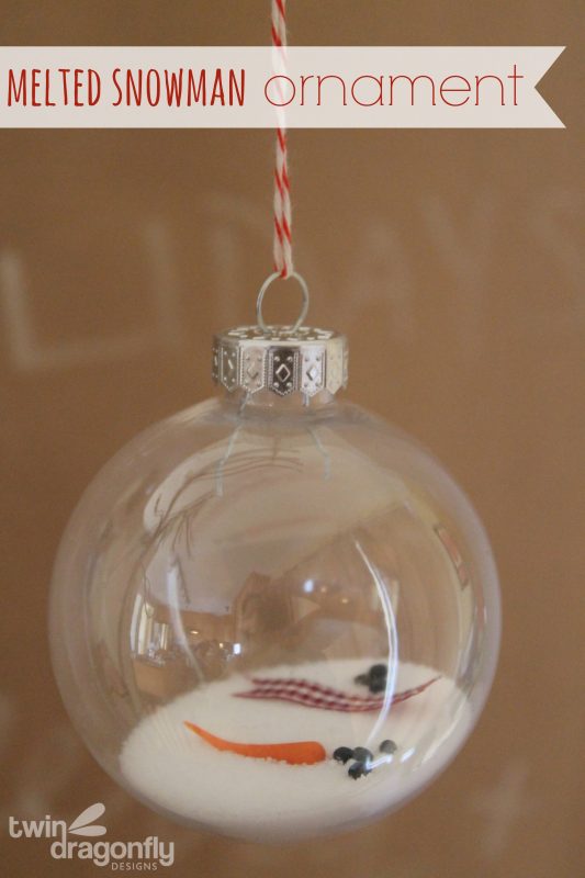 DIY Melted Snowman Ornament