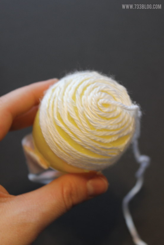 Yarn Wrapped Easter Egg