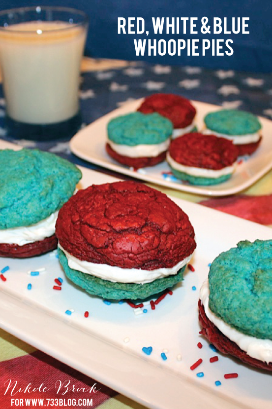 Red, White and Blue Whoopie Pie Recipe