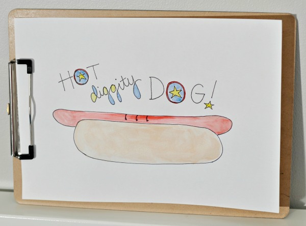 painted hot dog