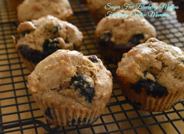 Sugar-Free Blueberry Muffins