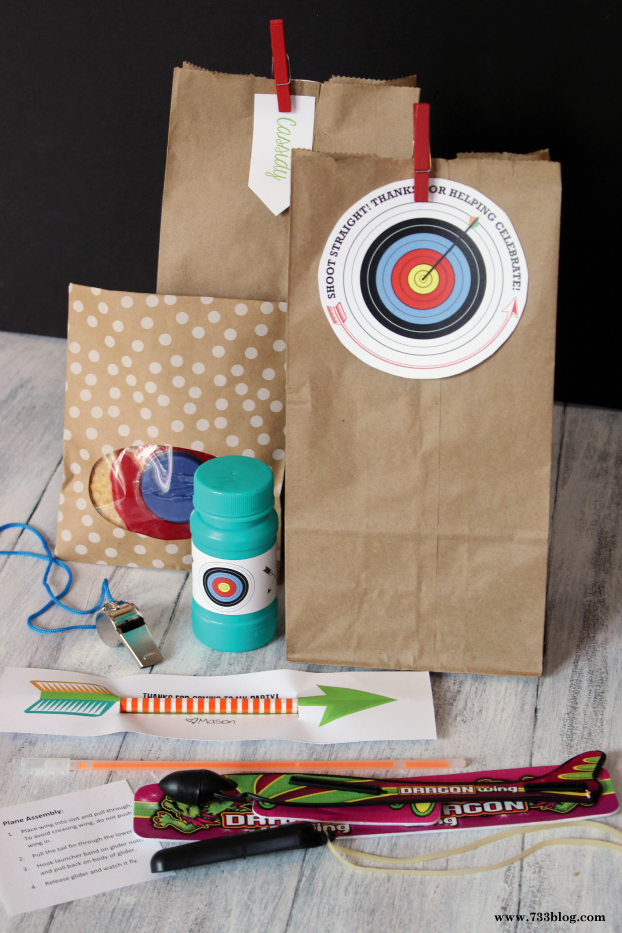 Archery Birthday Party Favors