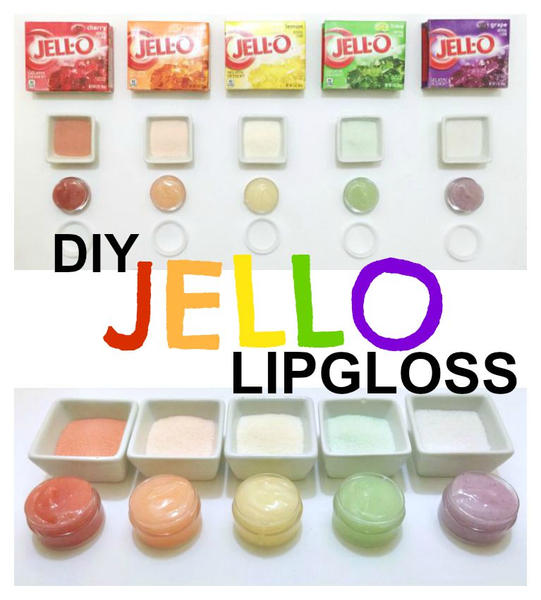 DIY JELLO Lip Gloss