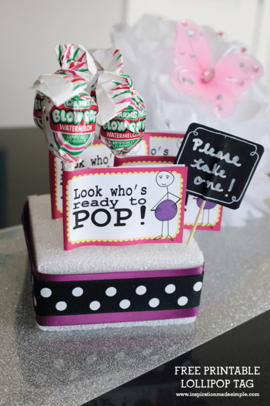 "Look Who's Ready to Pop" Lollipop Favors - Inspiration Made Simple