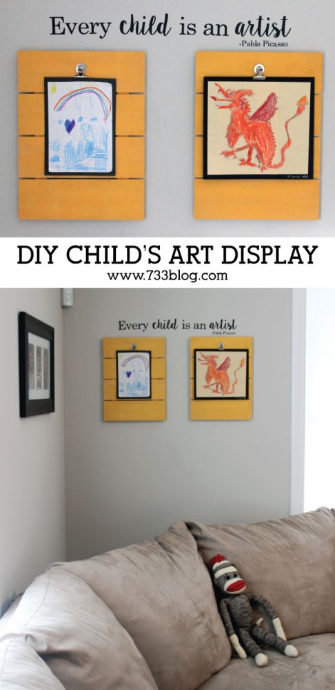 DIY Child's Art Display Project Idea
