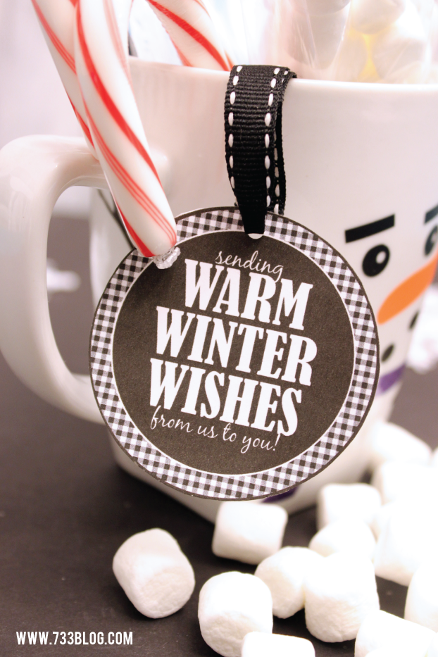 DIY Snowman Mug Hot Cocoa Neighbor Gift Idea