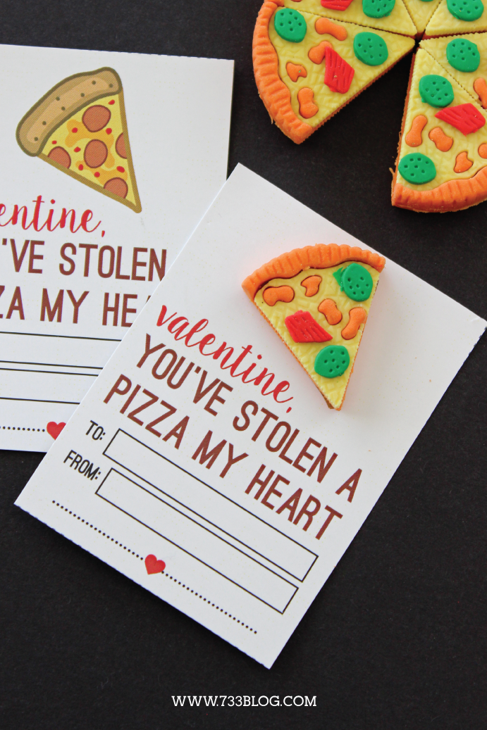 You've Stolen a Pizza My Heart Printable Classroom Valentine