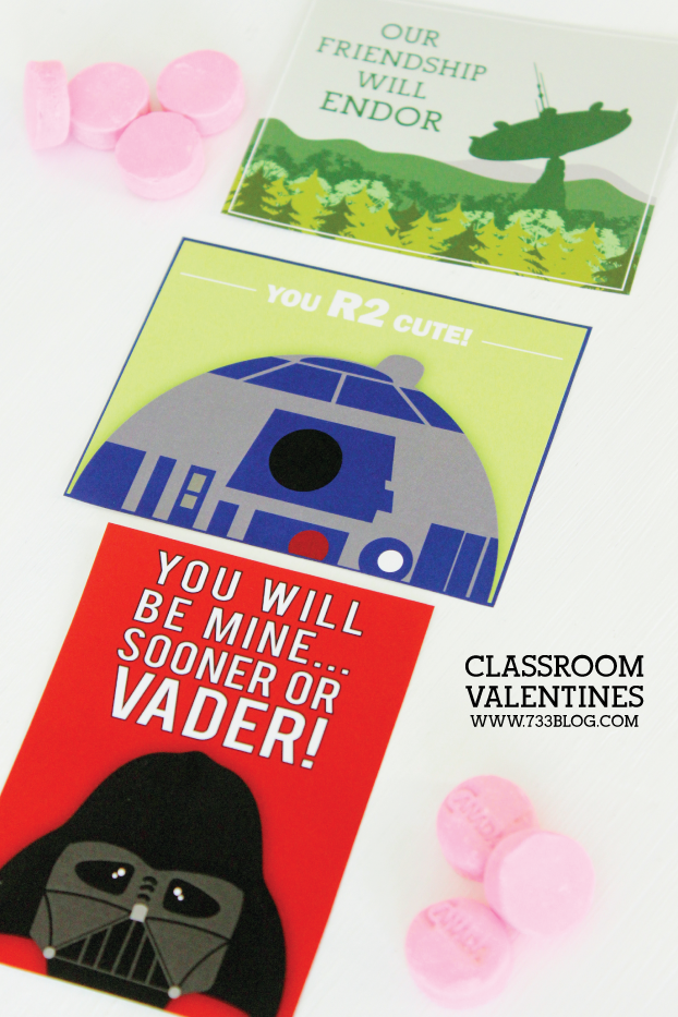 Star Wars Inspired Printable Classroom Valentines