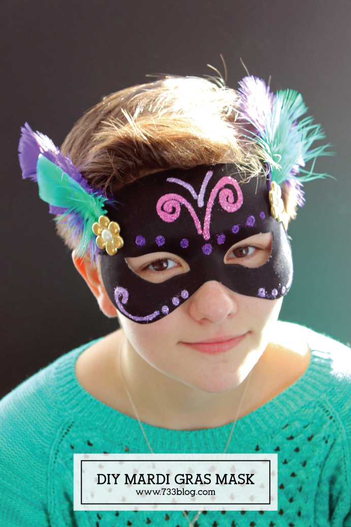 DIY Mardi Gras Mask Kids Craft