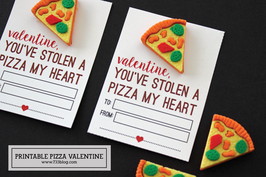 You've Stolen a Pizza My Heart Printable Classroom Valentine