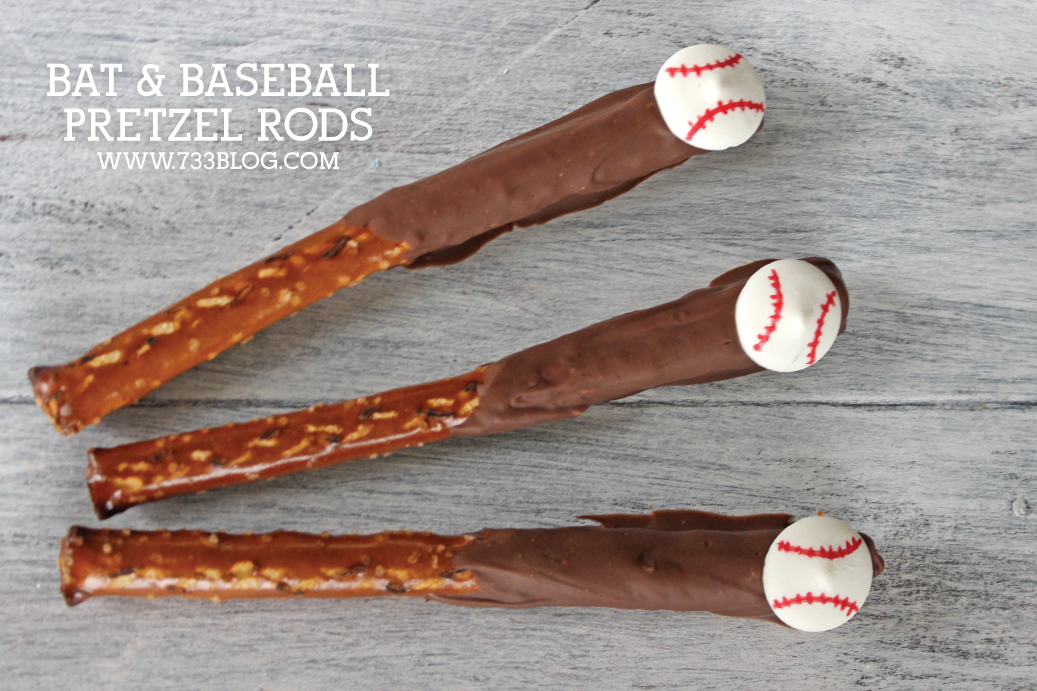 Bat and Baseball Pretzel Treats