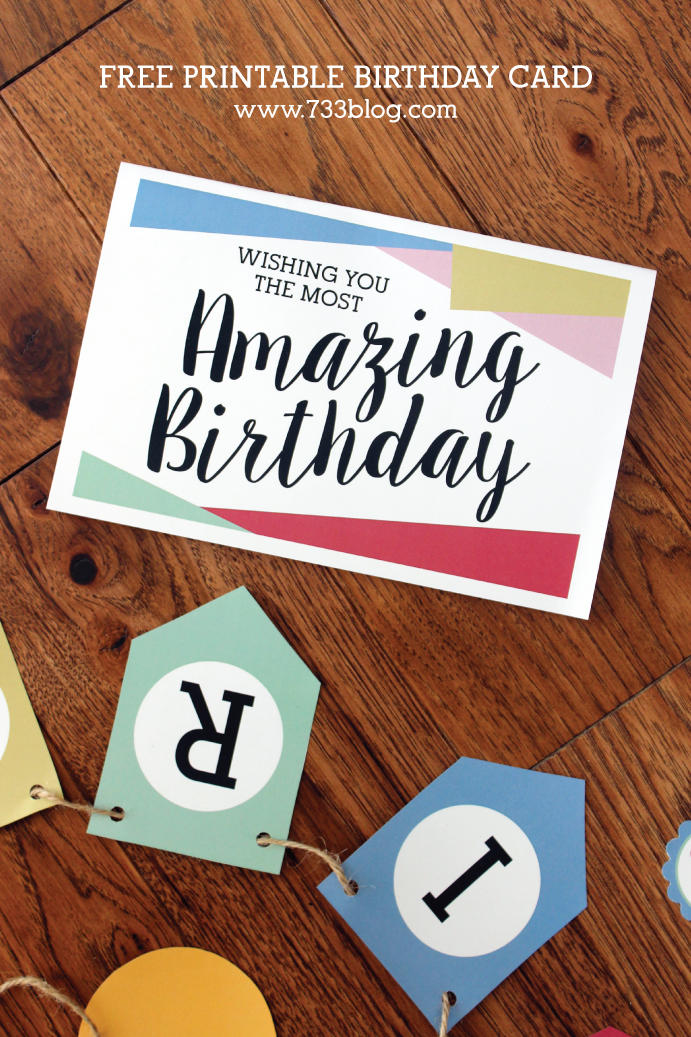 Free printable birthday card