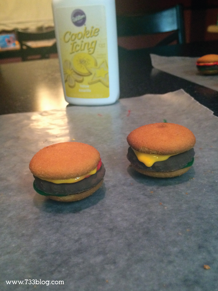 Krabby Patty Cookies - These mini hamburger cookies are such a surprisingly delicious treat! You've got to try them!