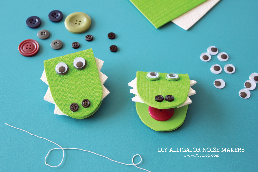 DIY Alligator Noise Maker Kids Craft 