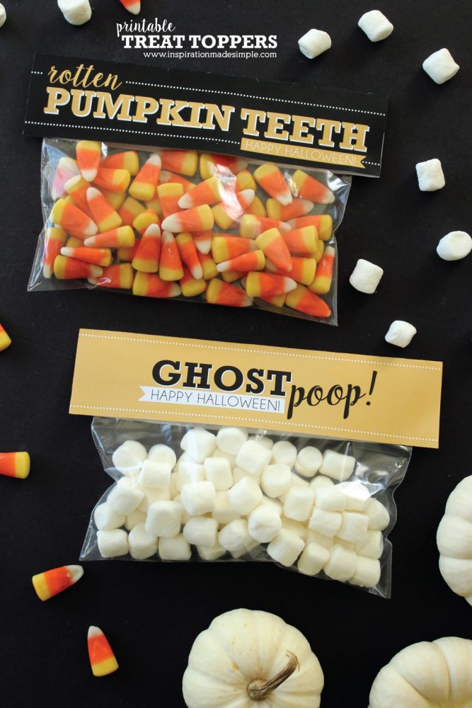 Halloween Treat Bag Toppers - Inspiration Made Simple
