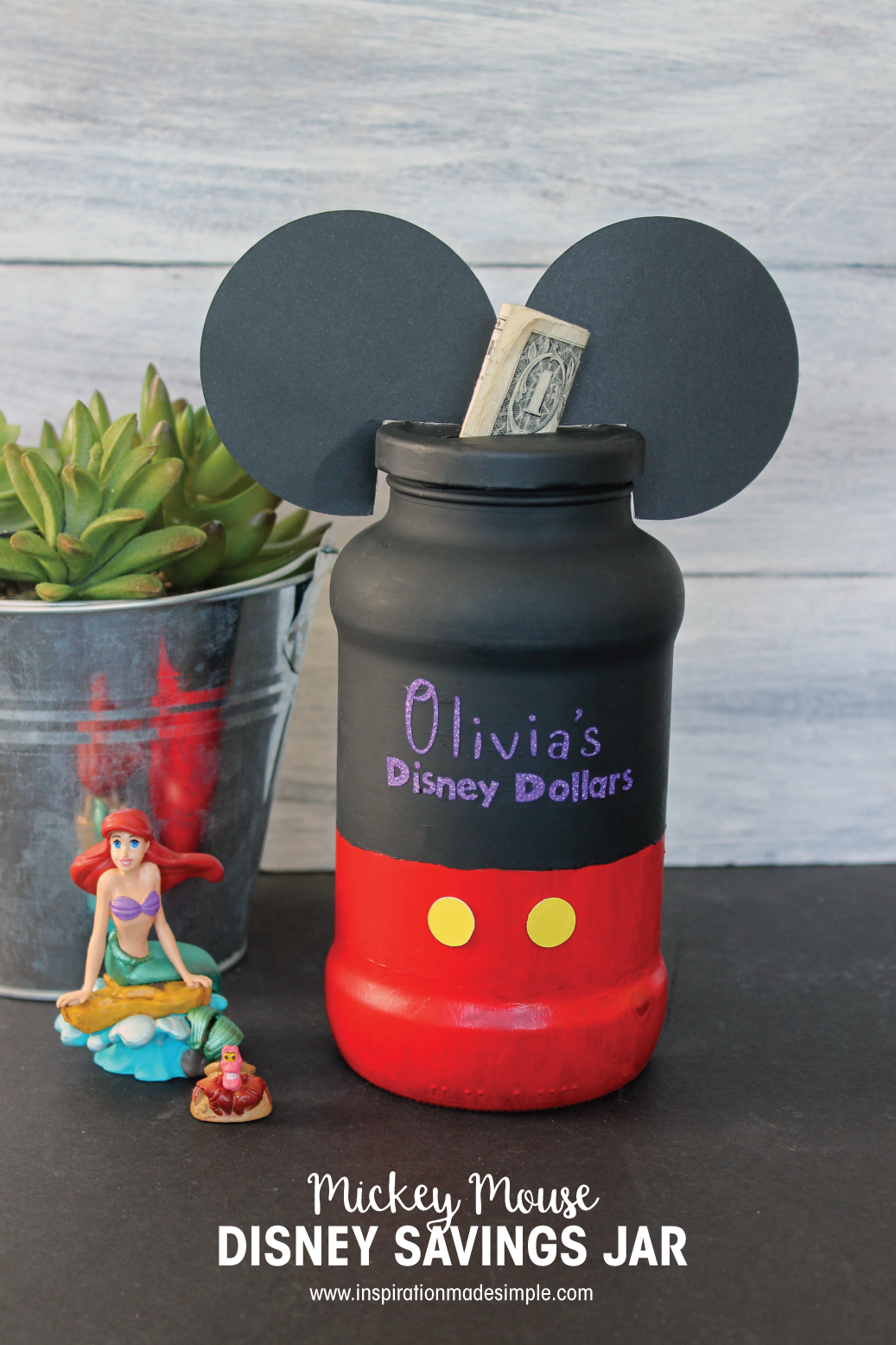 DIY Mickey Mouse Disney Savings Jar