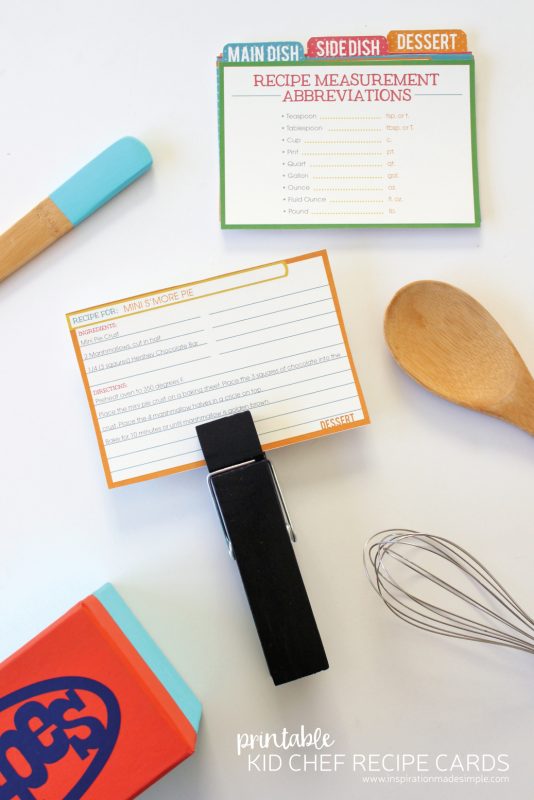 Printable Recipe Cards for Kids - Inspiration Made Simple
