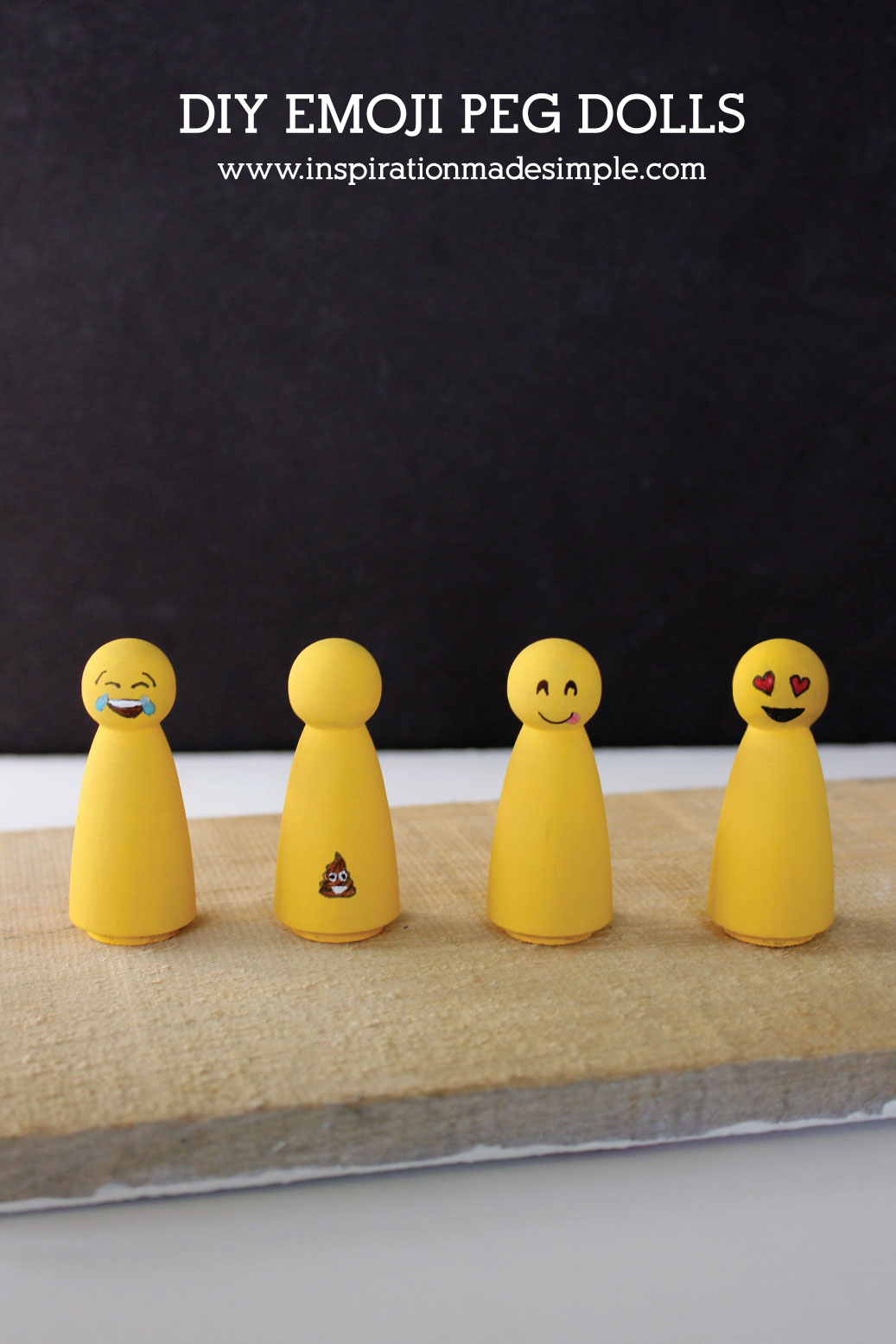 DIY Emoji Peg Dolls Tutorial