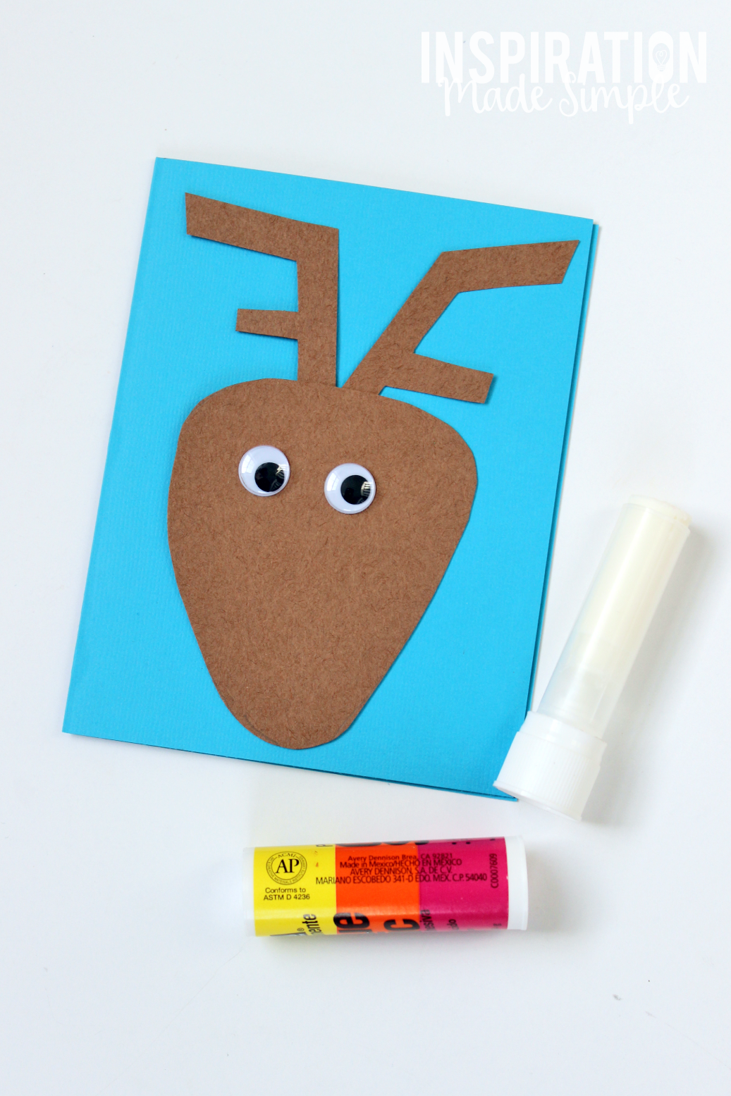 DIY Hershey Kiss Reindeer Holiday Card