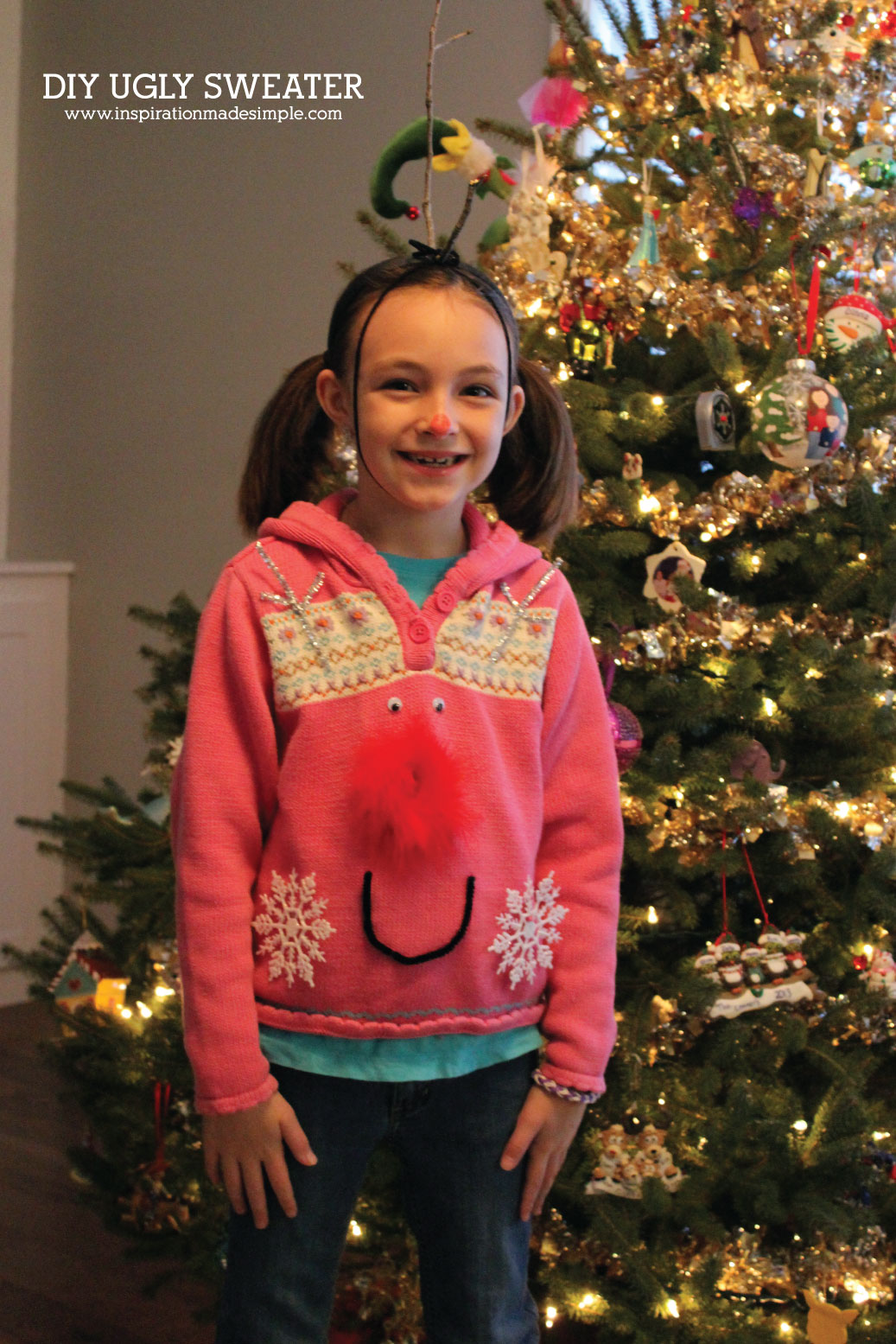 DIY Ugly Sweater and Crazy Holiday Hair