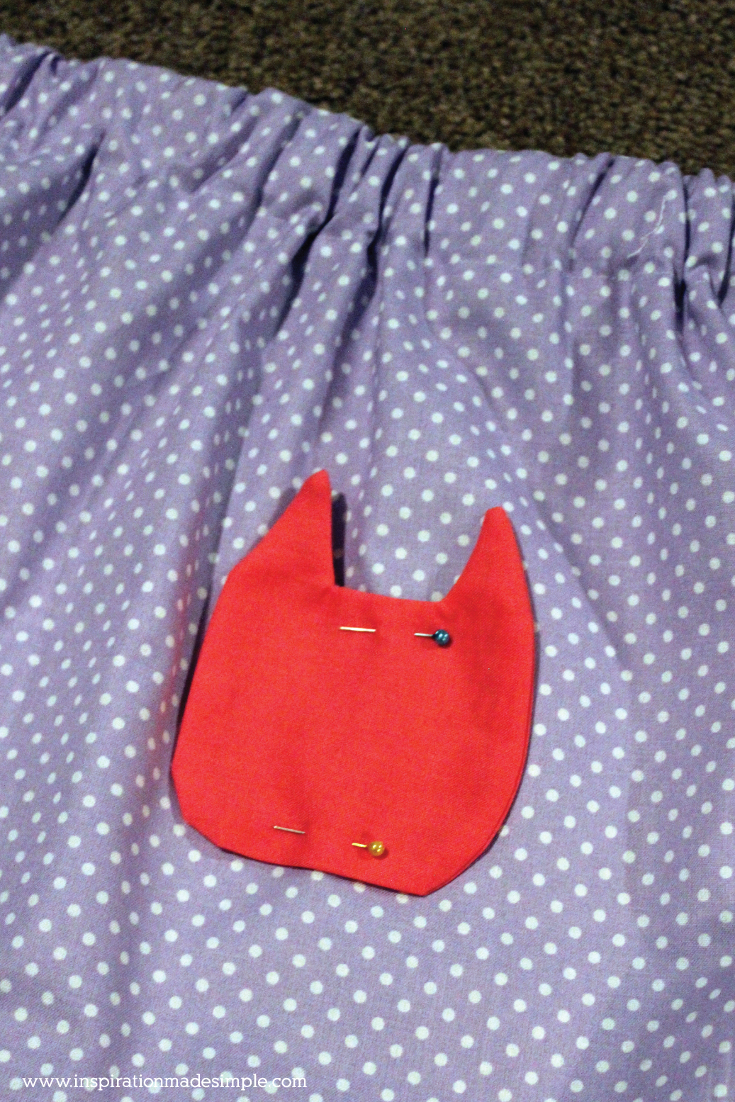 DIY Cat Head Pocket Skirt