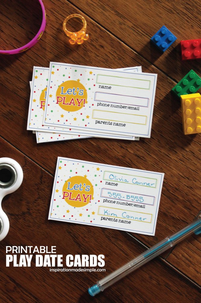 Printable Play Date Cards for Kids - Inspiration Made Simple