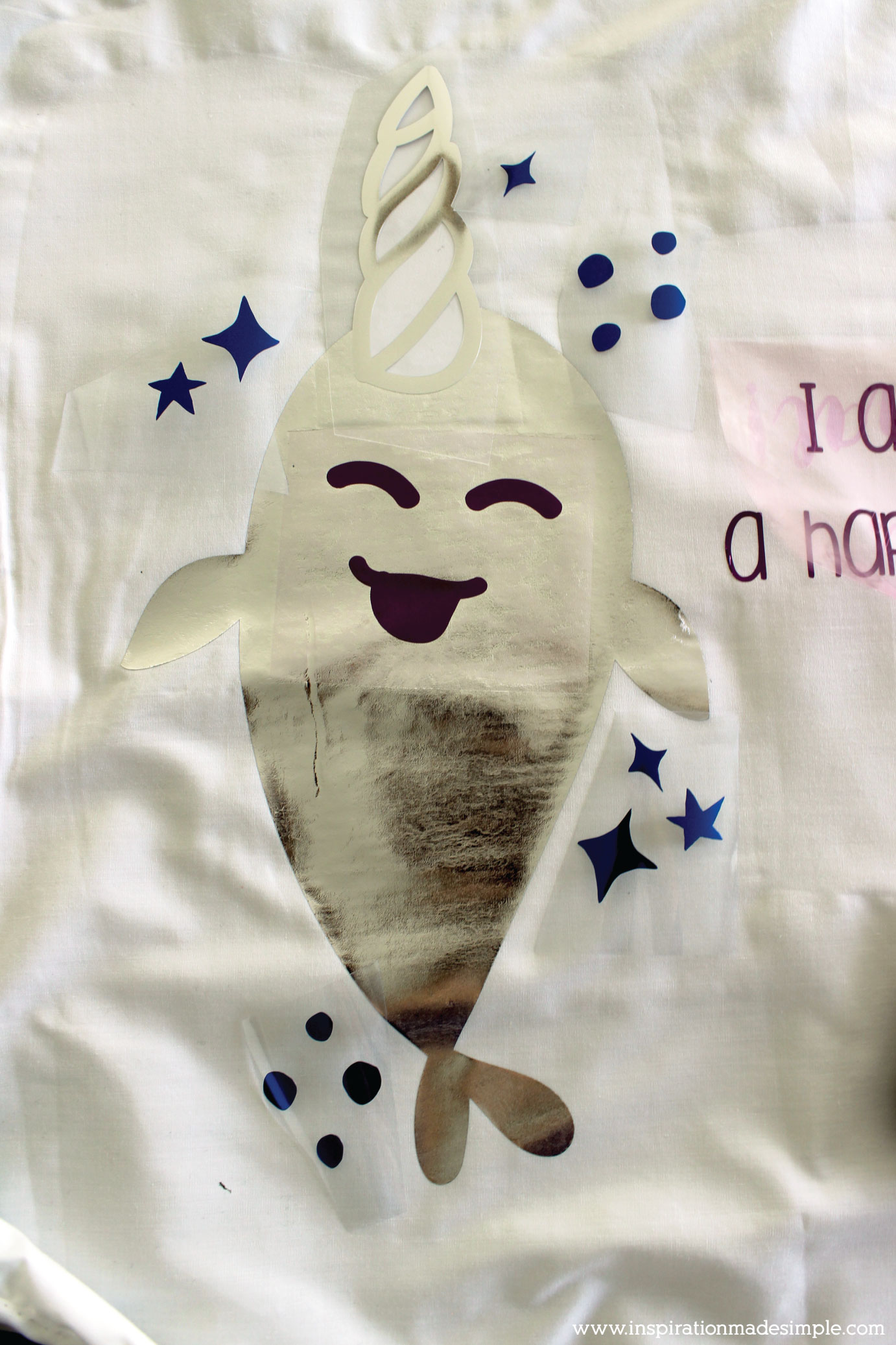 Happy Little Narwhal DIY Pillowcase