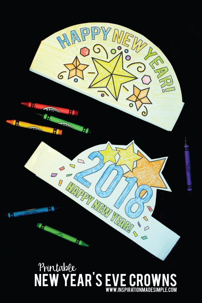 Happy New Year Crown Printable