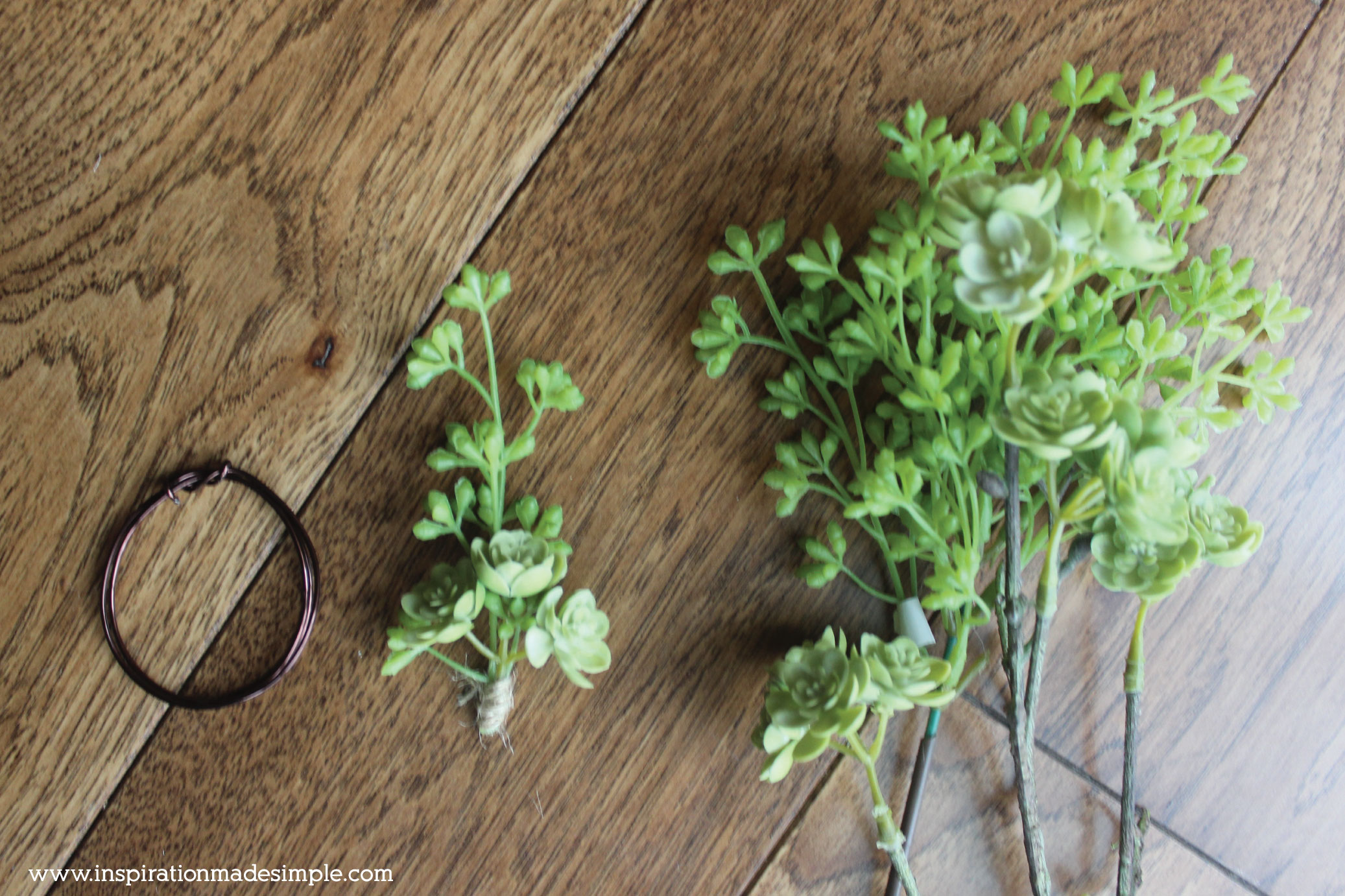 DIY Succulent Napkin Rings are the perfect touch to a farmhouse style table