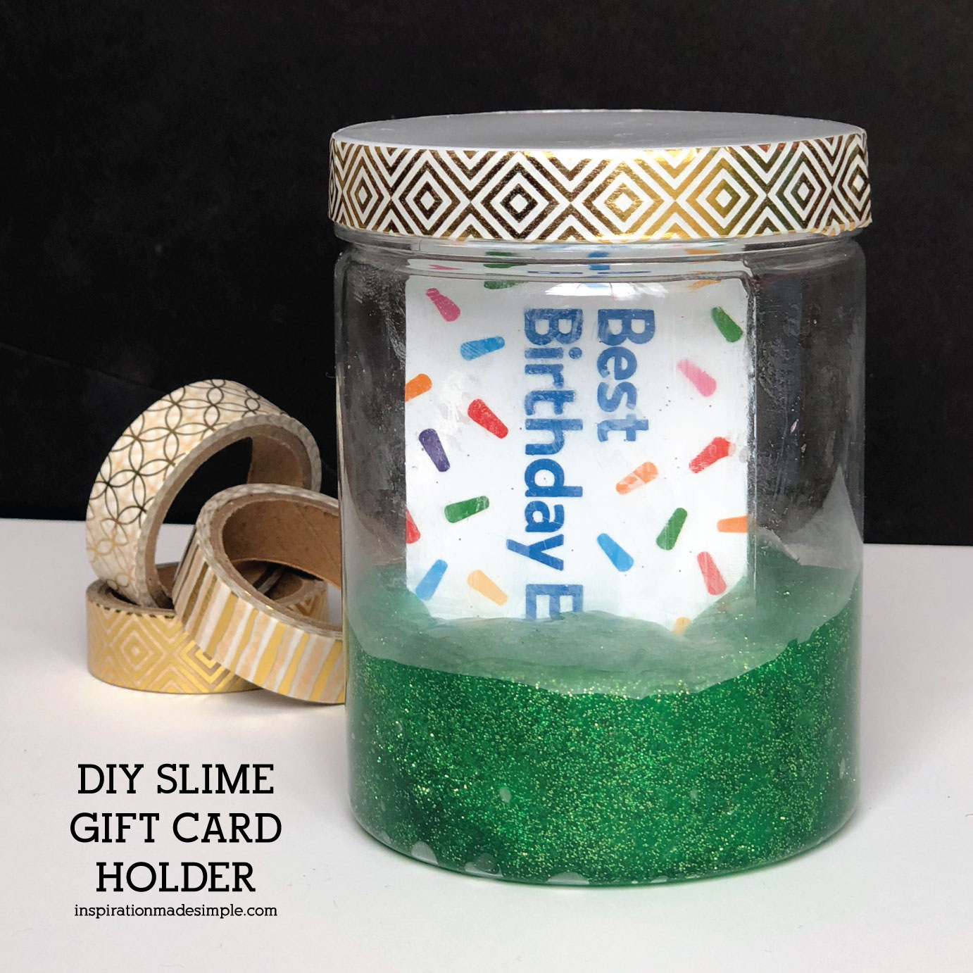 DIY Slime Gift Card Holder